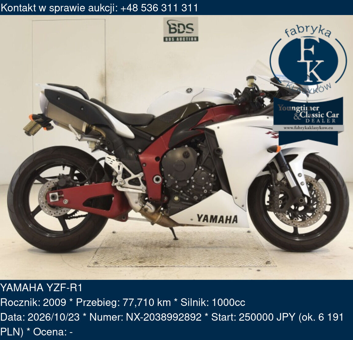 YAMAHA YZF-R1 2009 - zdjęcie 2