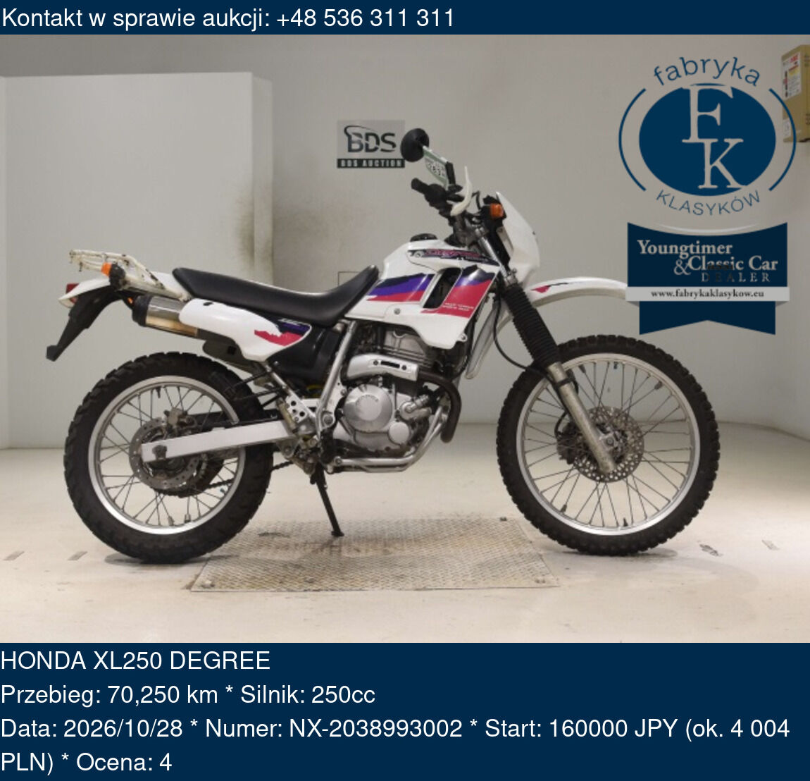 HONDA XL250 DEGREE  - zdjęcie 2