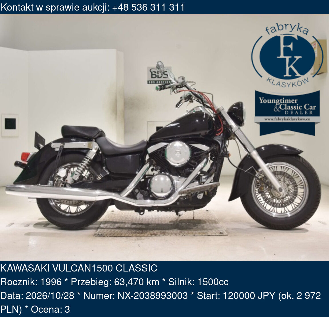 KAWASAKI VULCAN1500 CLASSIC 1996 - zdjęcie 2