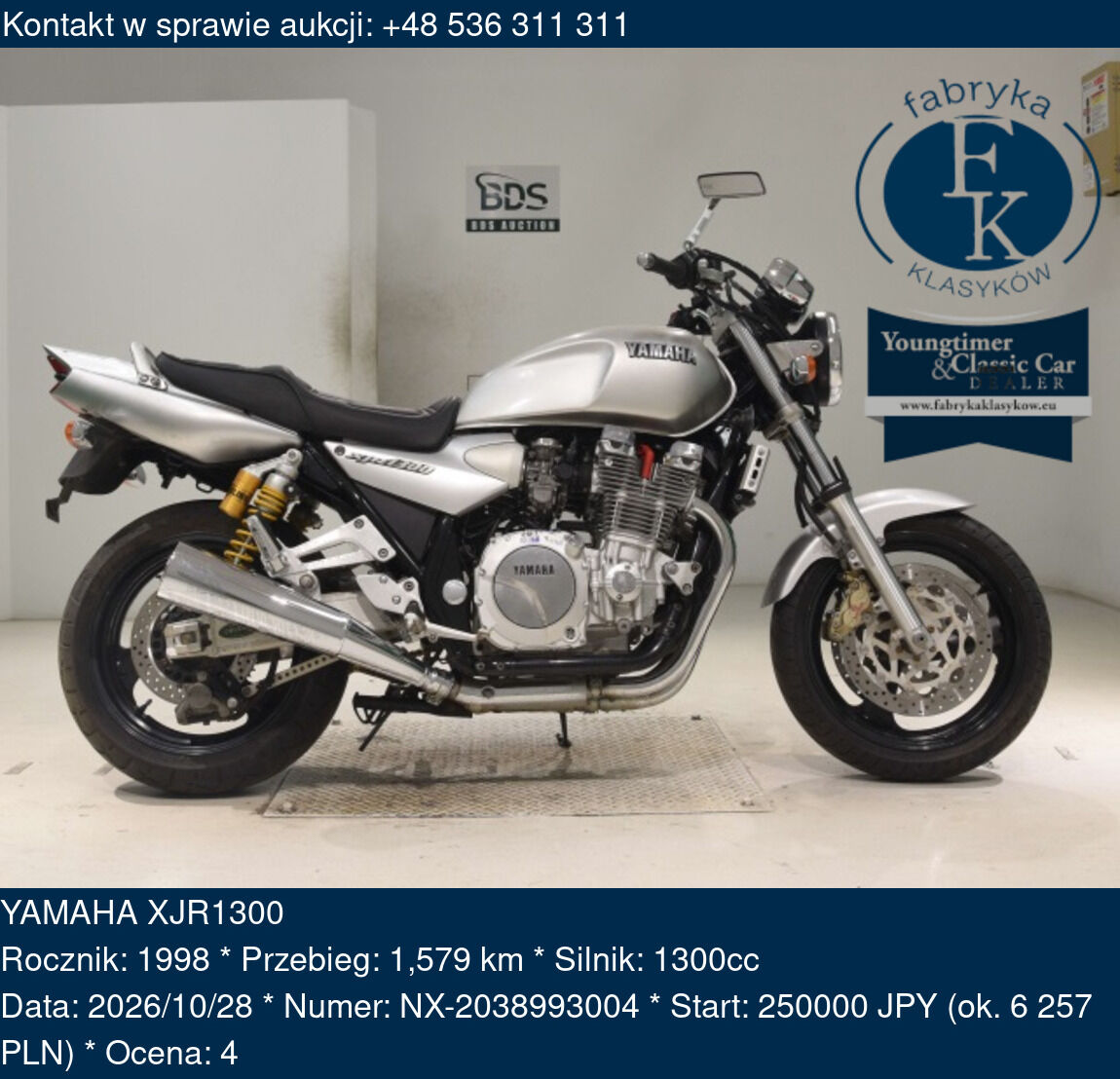 YAMAHA XJR1300 1998 - zdjęcie 2