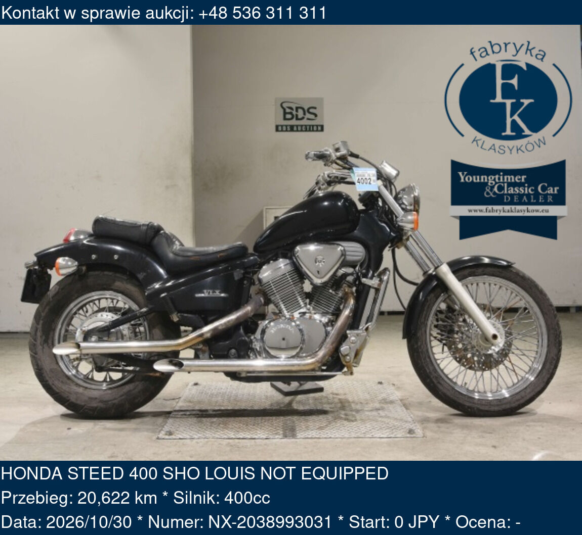 HONDA STEED 400 SHO LOUIS NOT EQUIPPED  - zdjęcie 2