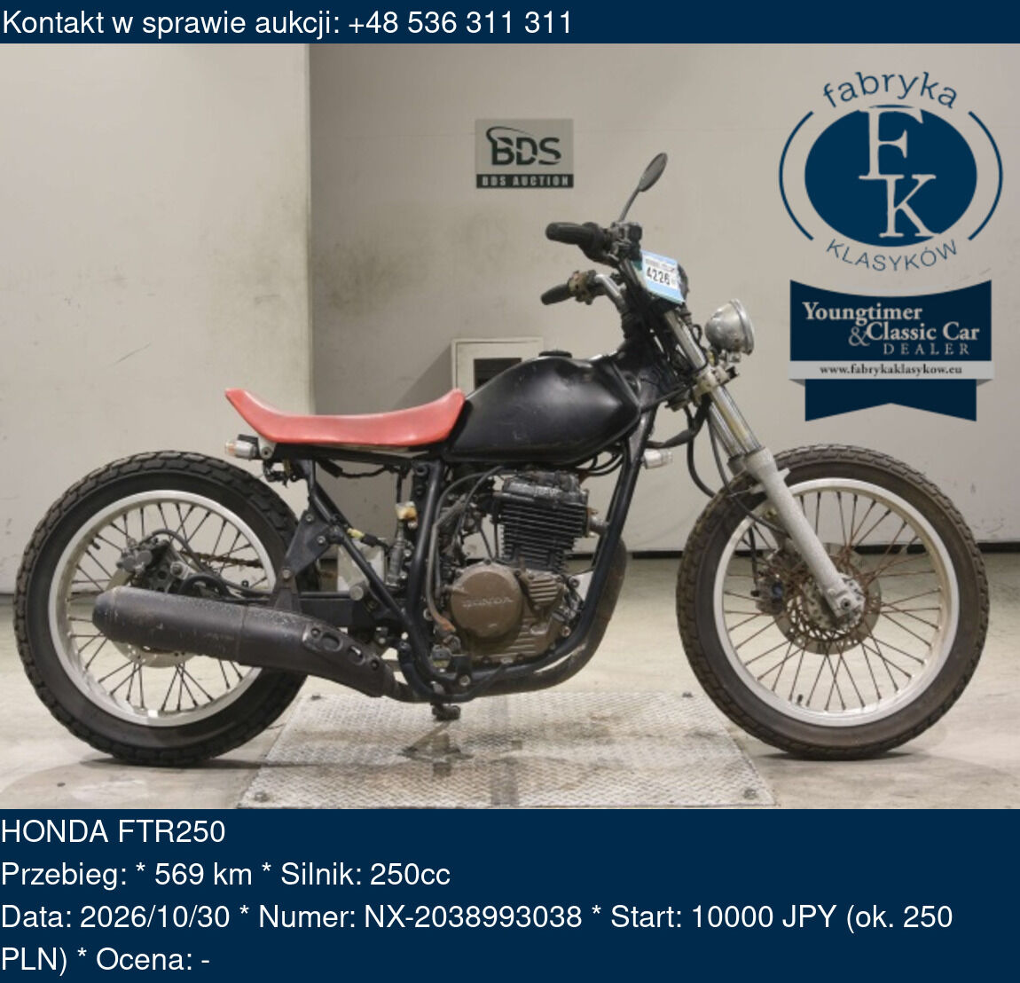 HONDA FTR250  - zdjęcie 2