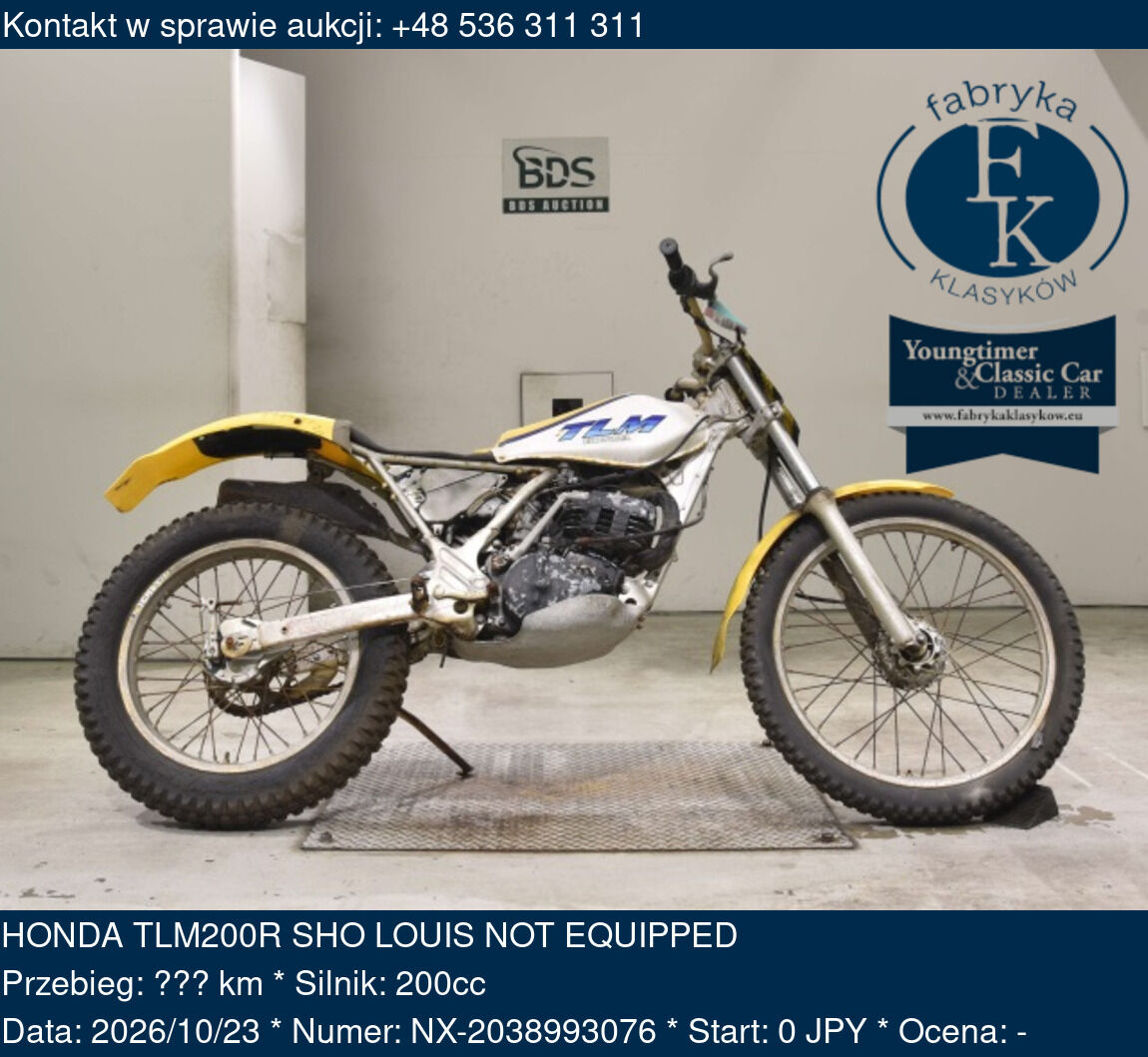 HONDA TLM200R SHO LOUIS NOT EQUIPPED - zdjęcie 2