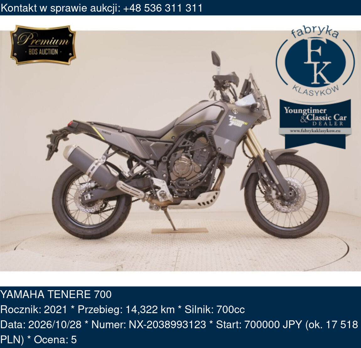 YAMAHA TENERE 700 2021 - zdjęcie 2