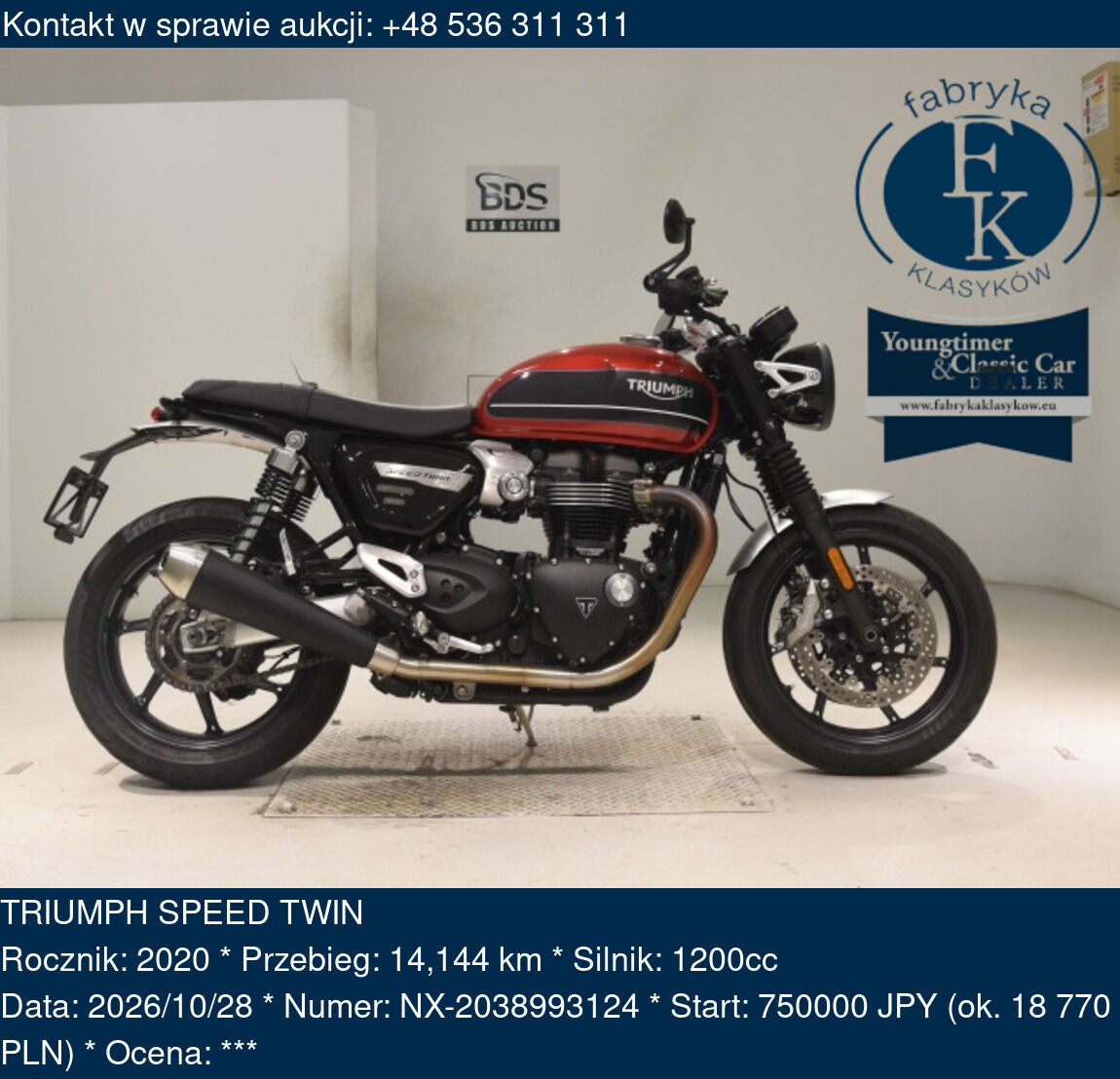 TRIUMPH SPEED TWIN 2020 - zdjęcie 2