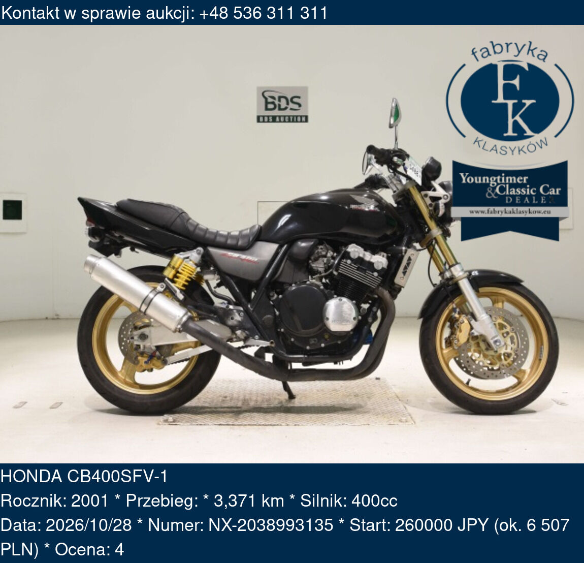 HONDA CB400SFV-1 2001 - zdjęcie 2