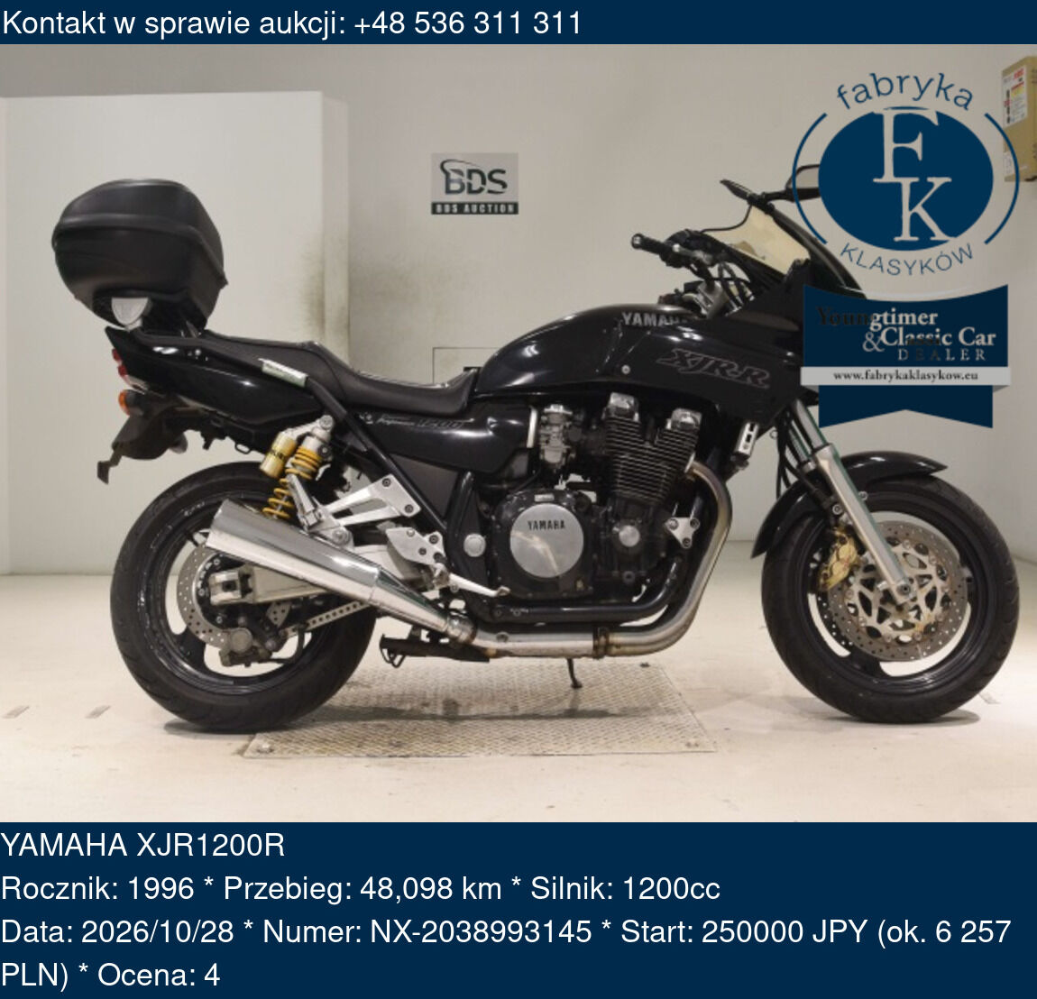 YAMAHA XJR1200R 1996 - zdjęcie 2