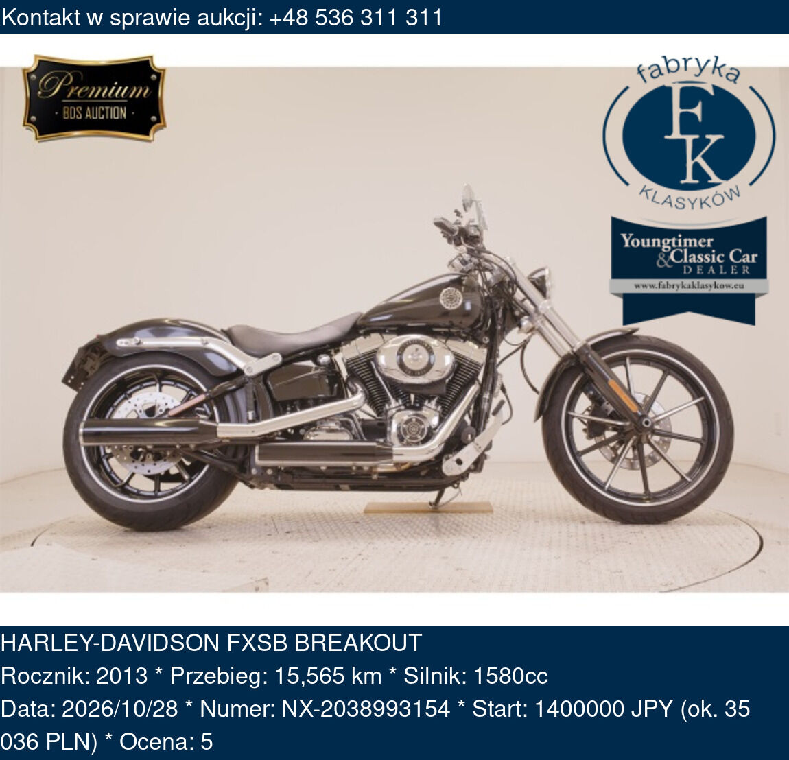 HARLEY-DAVIDSON FXSB BREAKOUT 2013 - zdjęcie 2