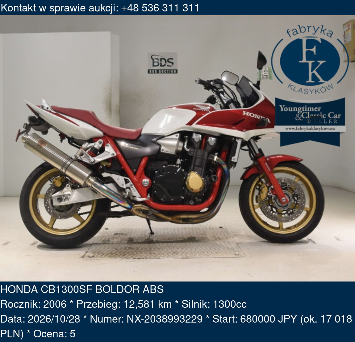 HONDA CB1300SF BOLDOR ABS 2006 - zdjęcie 2