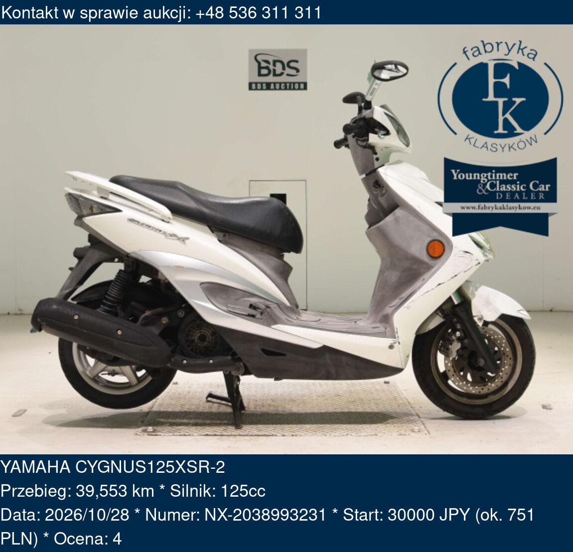 YAMAHA CYGNUS125XSR-2  - zdjęcie 2