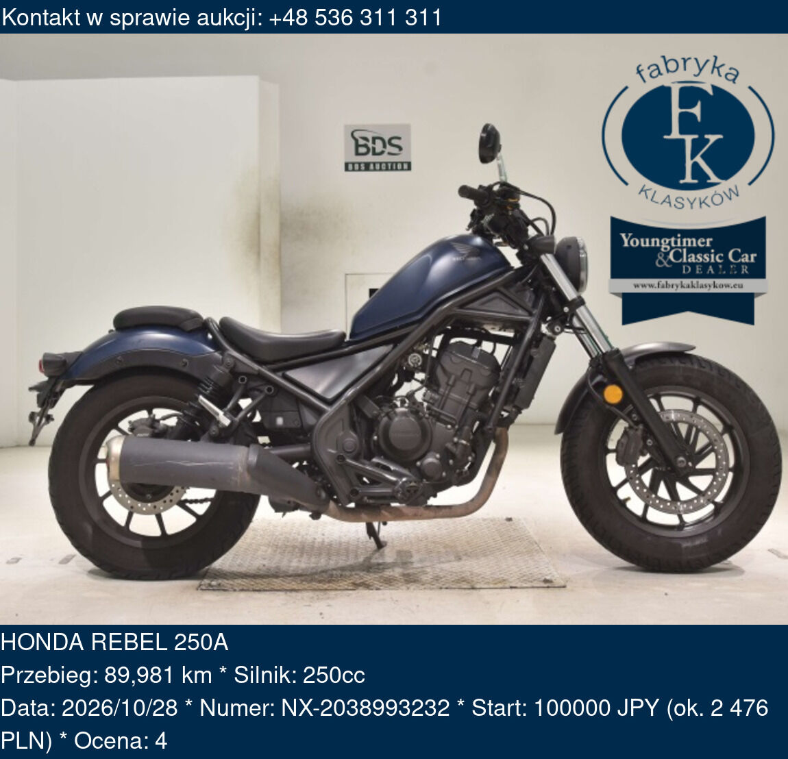 HONDA REBEL 250A  - zdjęcie 2