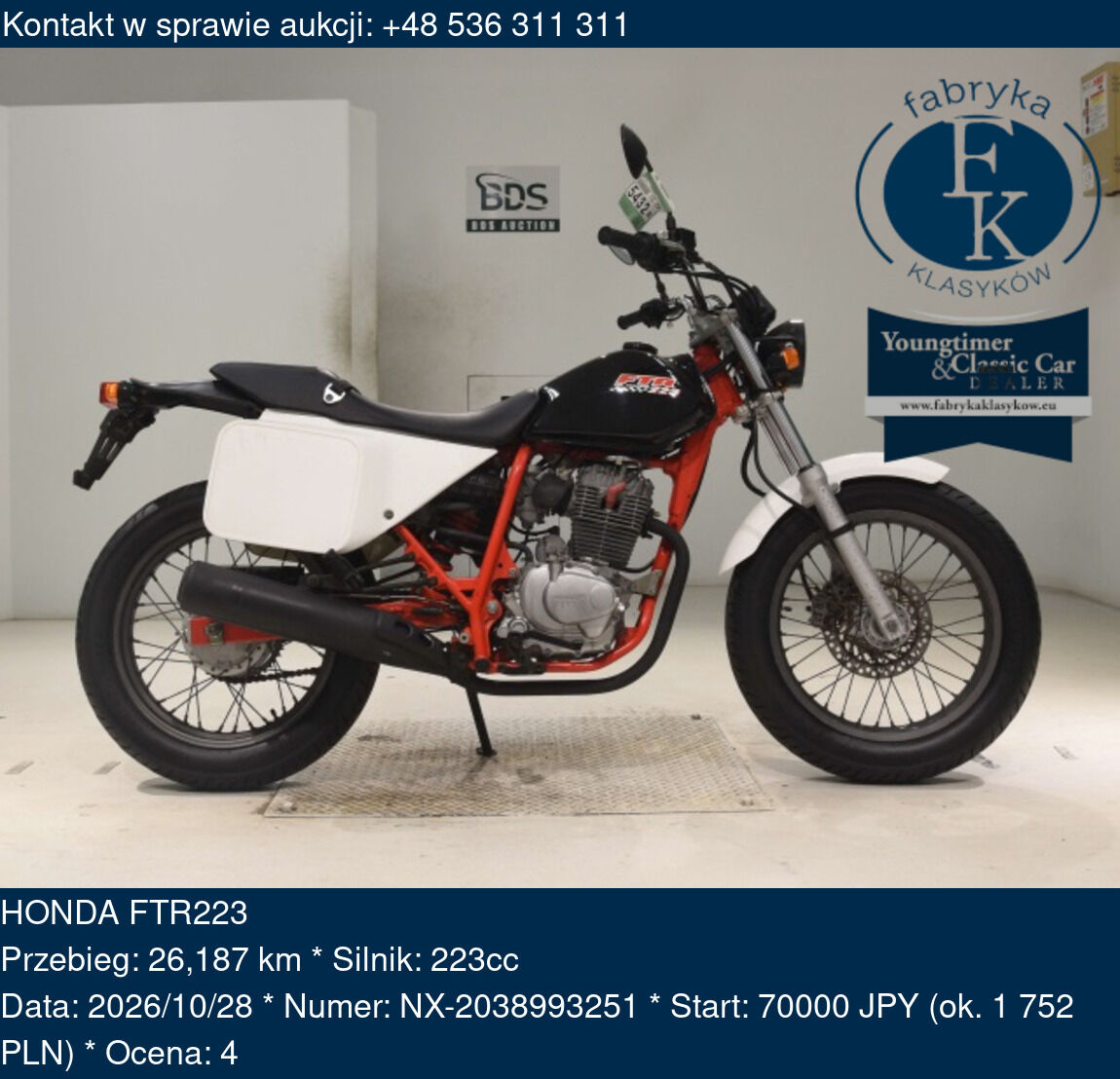 HONDA FTR223 - zdjęcie 2