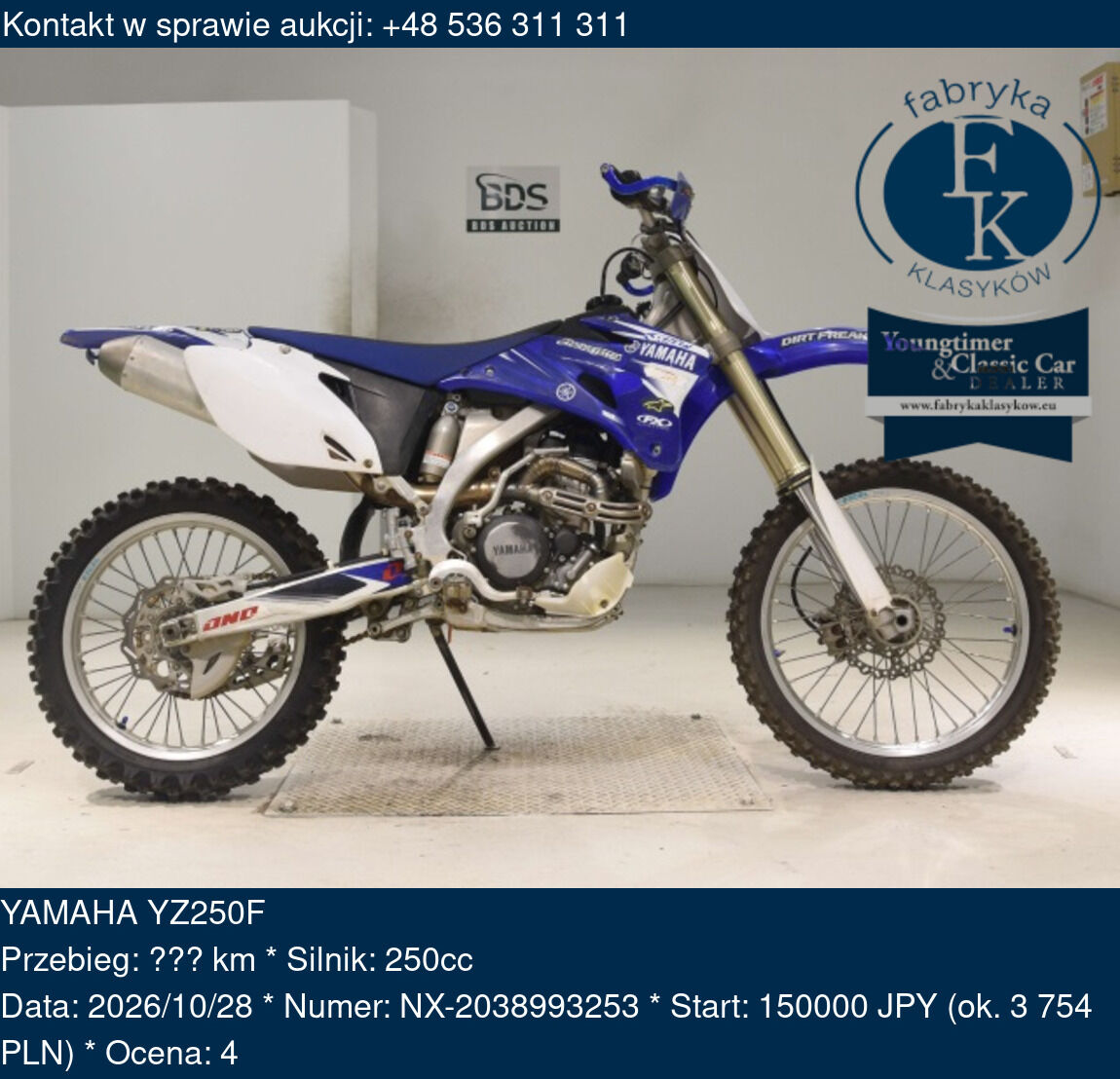 YAMAHA YZ250F  - zdjęcie 2