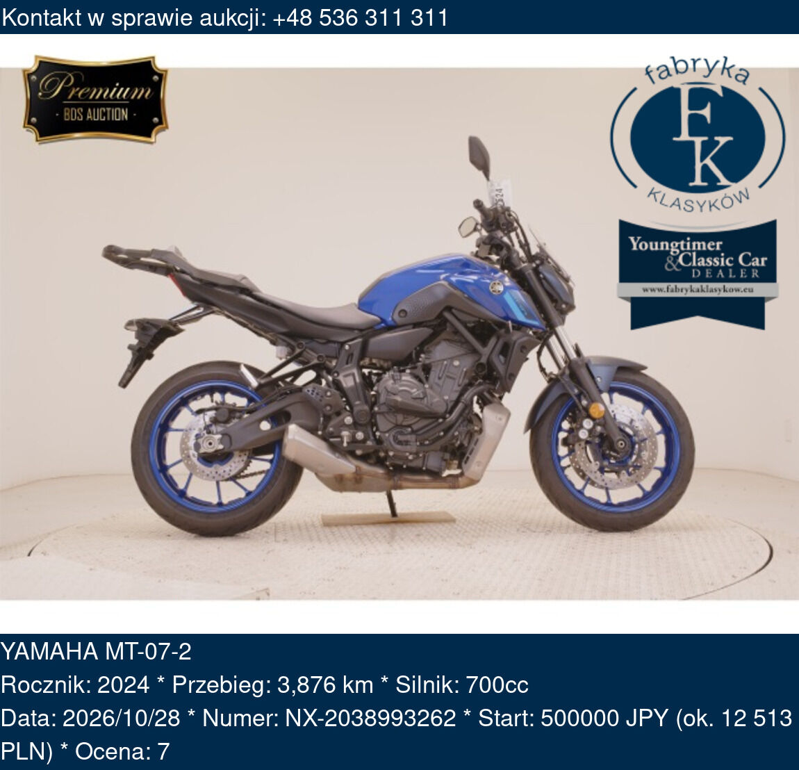 YAMAHA MT-07-2 2024 - zdjęcie 2