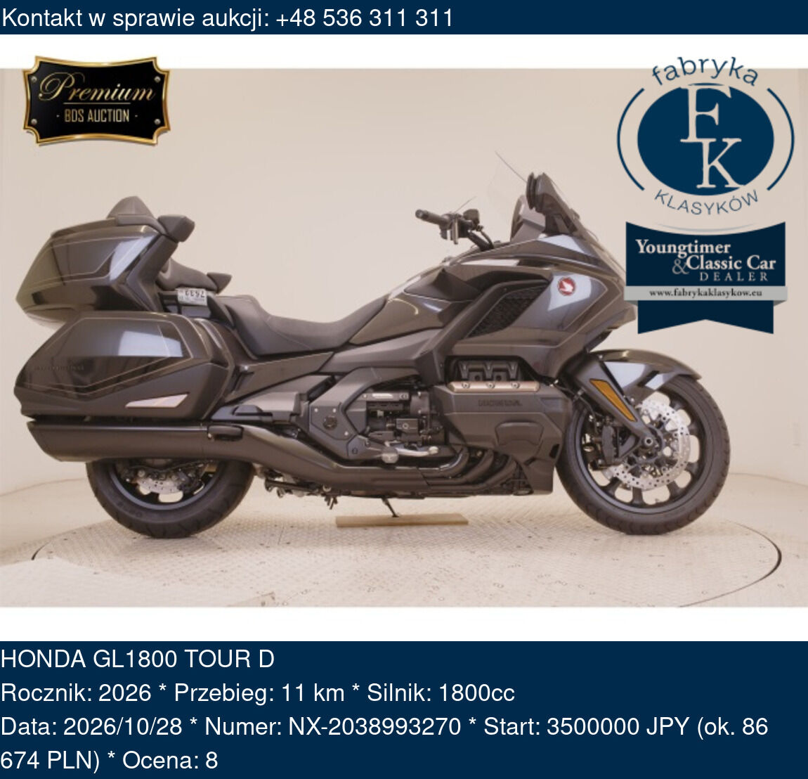 HONDA GL1800 TOUR D 2026 - zdjęcie 2