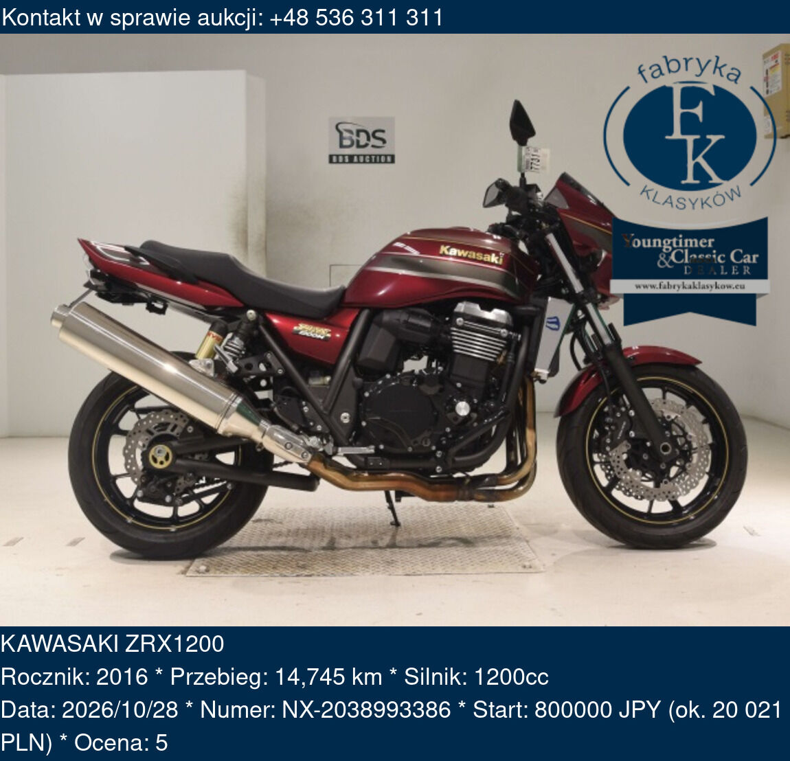 KAWASAKI ZRX1200 2016 - zdjęcie 2