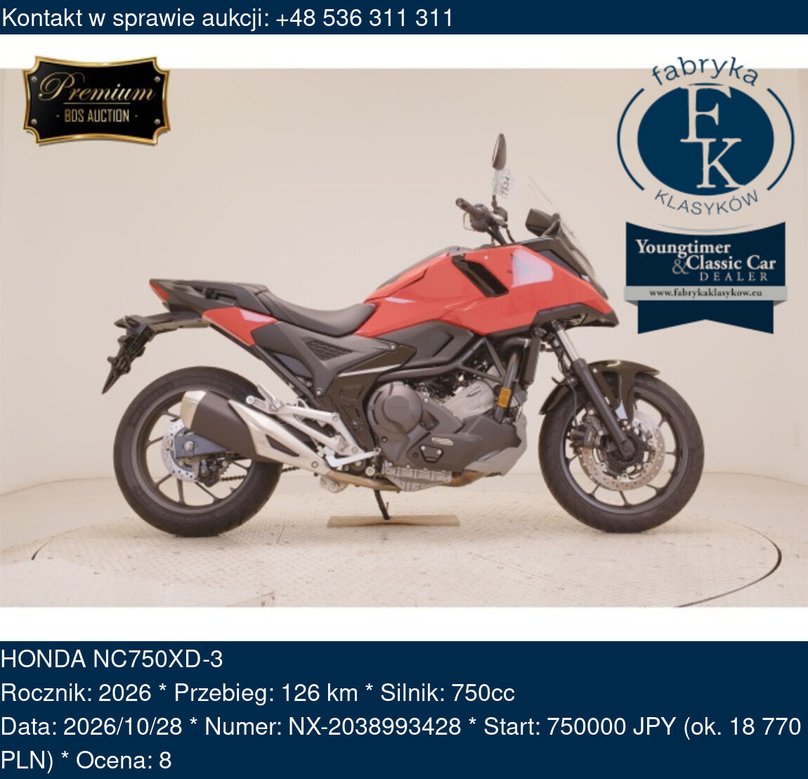 HONDA NC750XD-3 2026 - zdjęcie 2