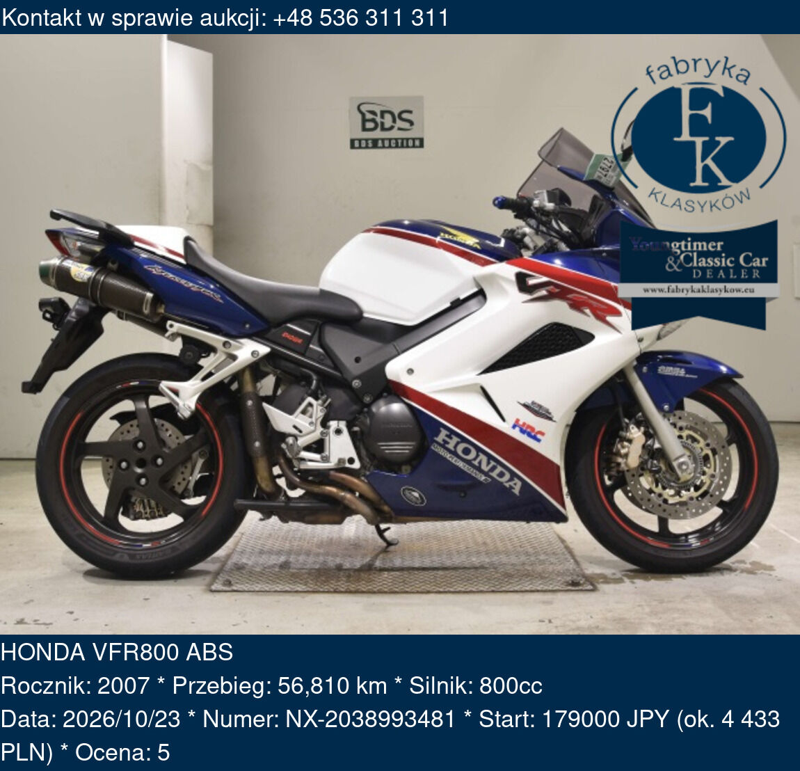 HONDA VFR800 ABS 2007 - zdjęcie 2