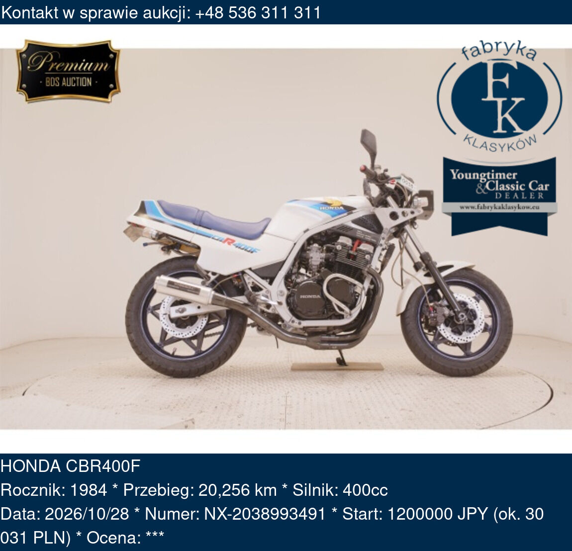 HONDA CBR400F 1984 - zdjęcie 2