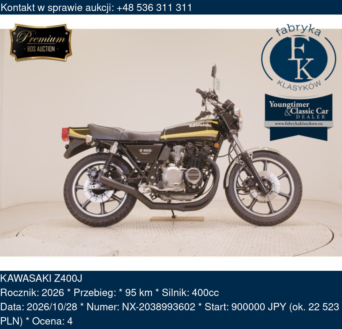 KAWASAKI Z400J 2026 - zdjęcie 2