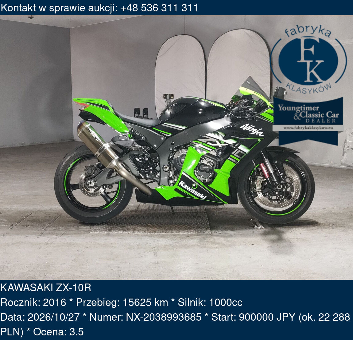 KAWASAKI ZX-10R 2016 - zdjęcie 2