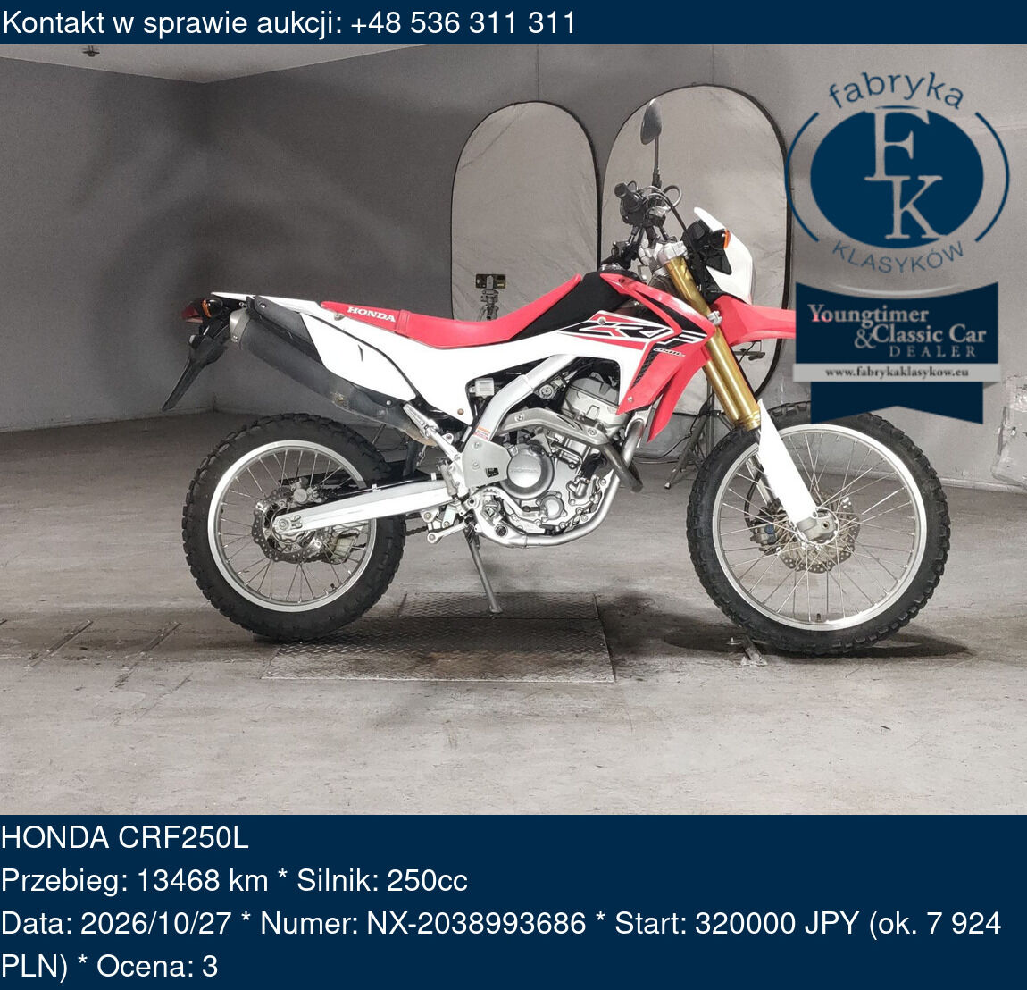 HONDA CRF250L  - zdjęcie 2