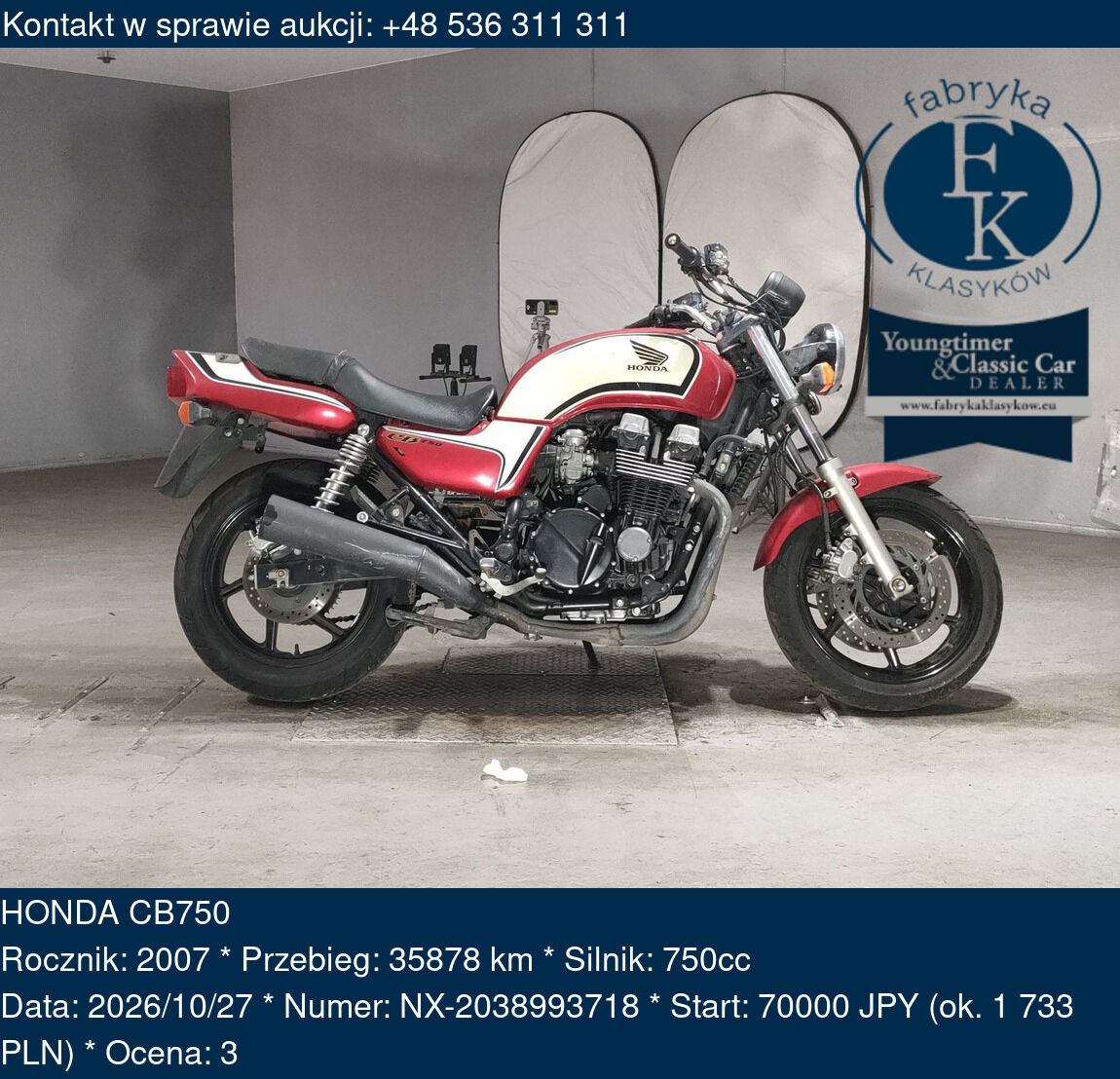 HONDA CB750 2007 - zdjęcie 2
