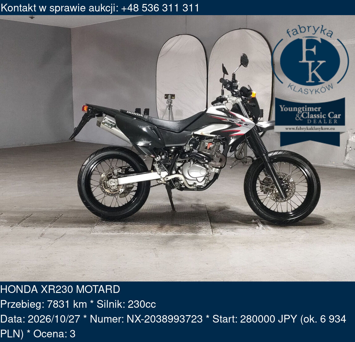 HONDA XR230 MOTARD  - zdjęcie 2