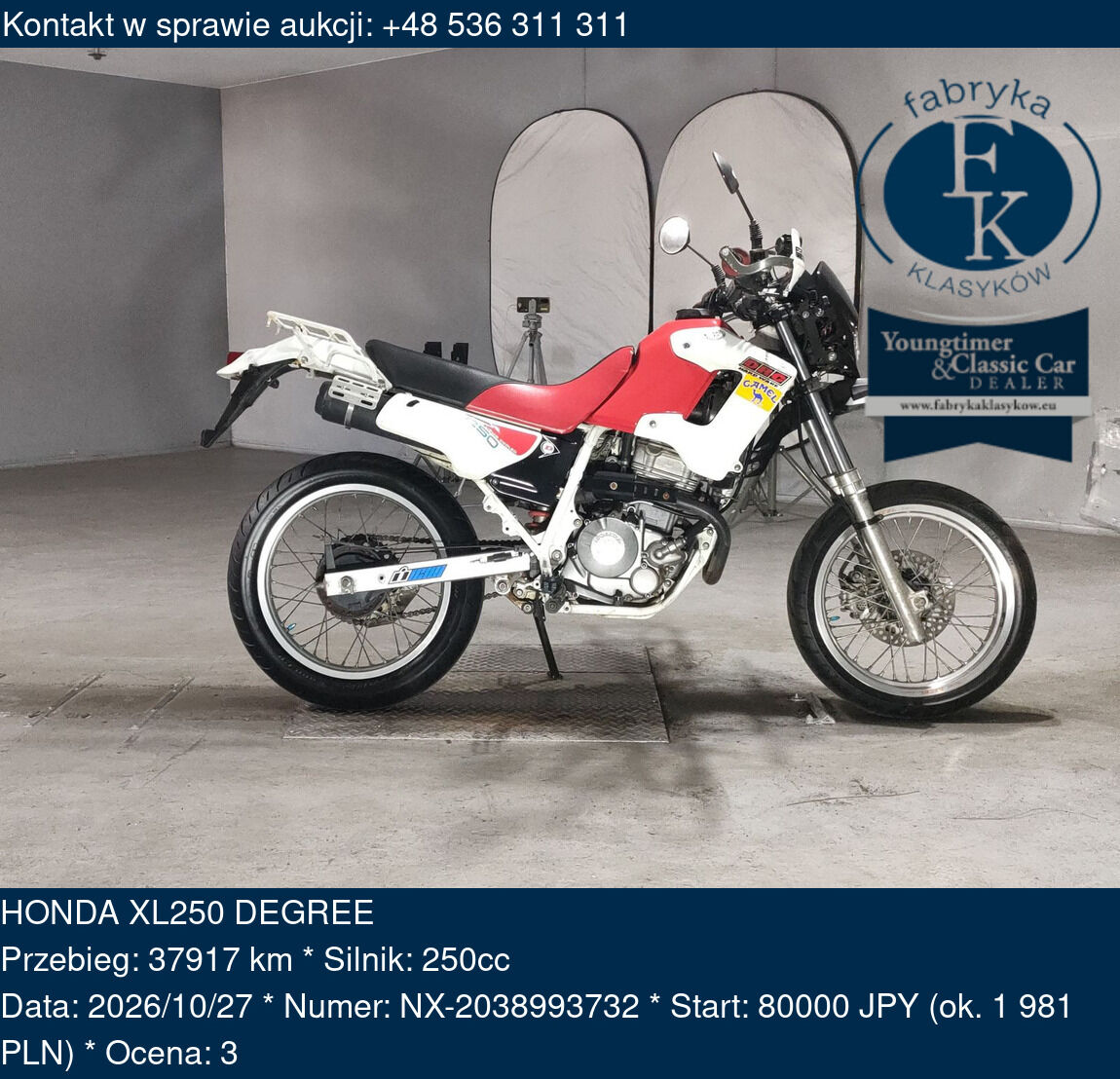 HONDA XL250 DEGREE - zdjęcie 2