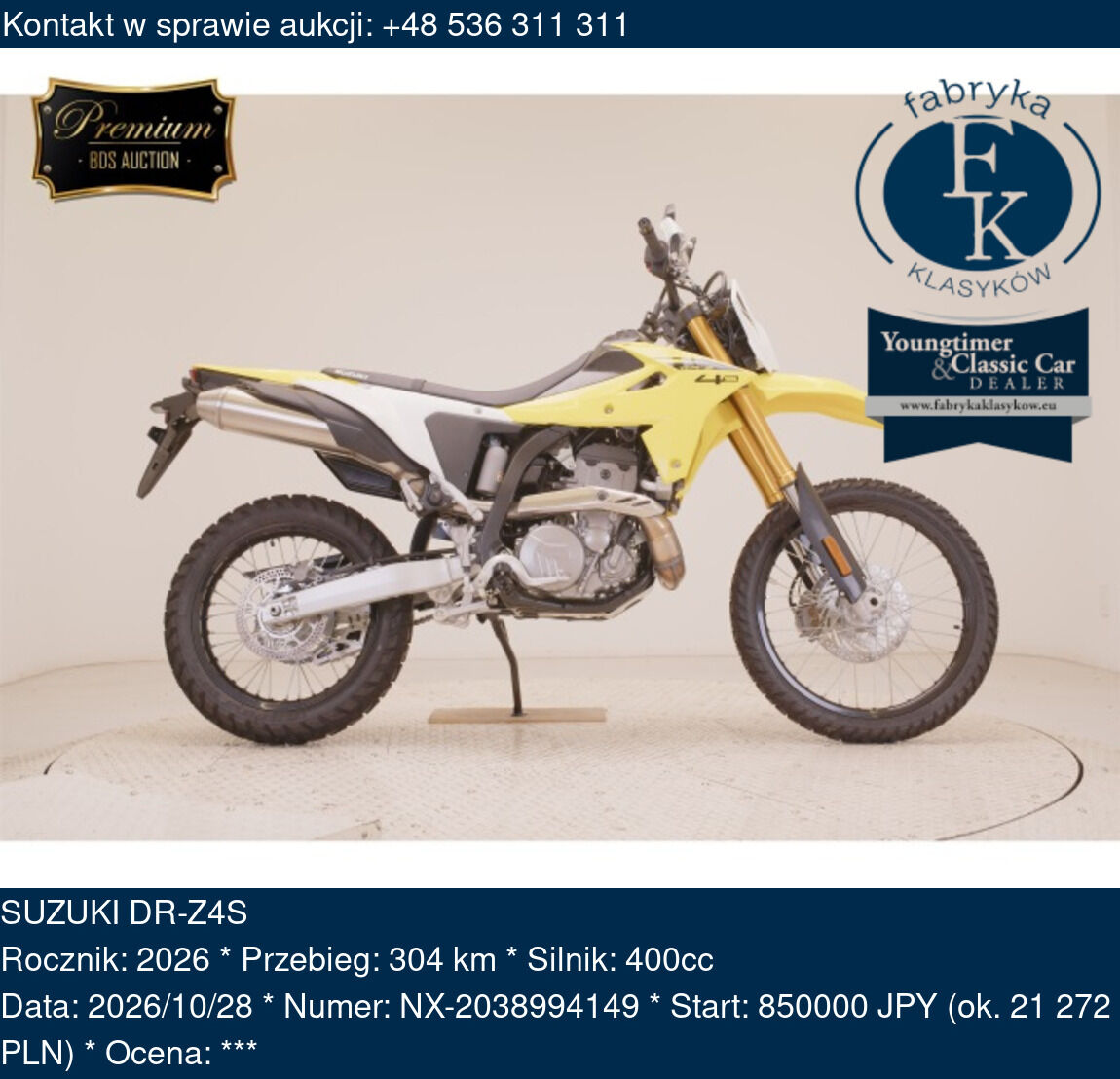 SUZUKI DR-Z4S 2026 - zdjęcie 2