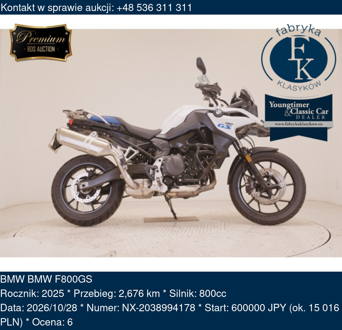BMW BMW F800GS 2025 - zdjęcie 2