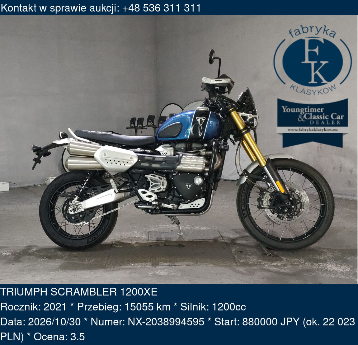 TRIUMPH SCRAMBLER 1200XE 2021 - zdjęcie 2