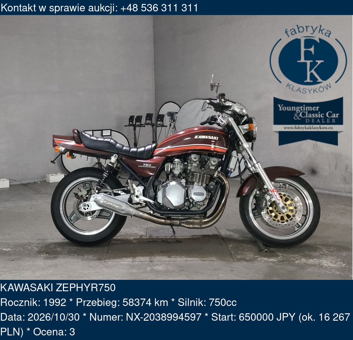 KAWASAKI ZEPHYR750 1992 - zdjęcie 2