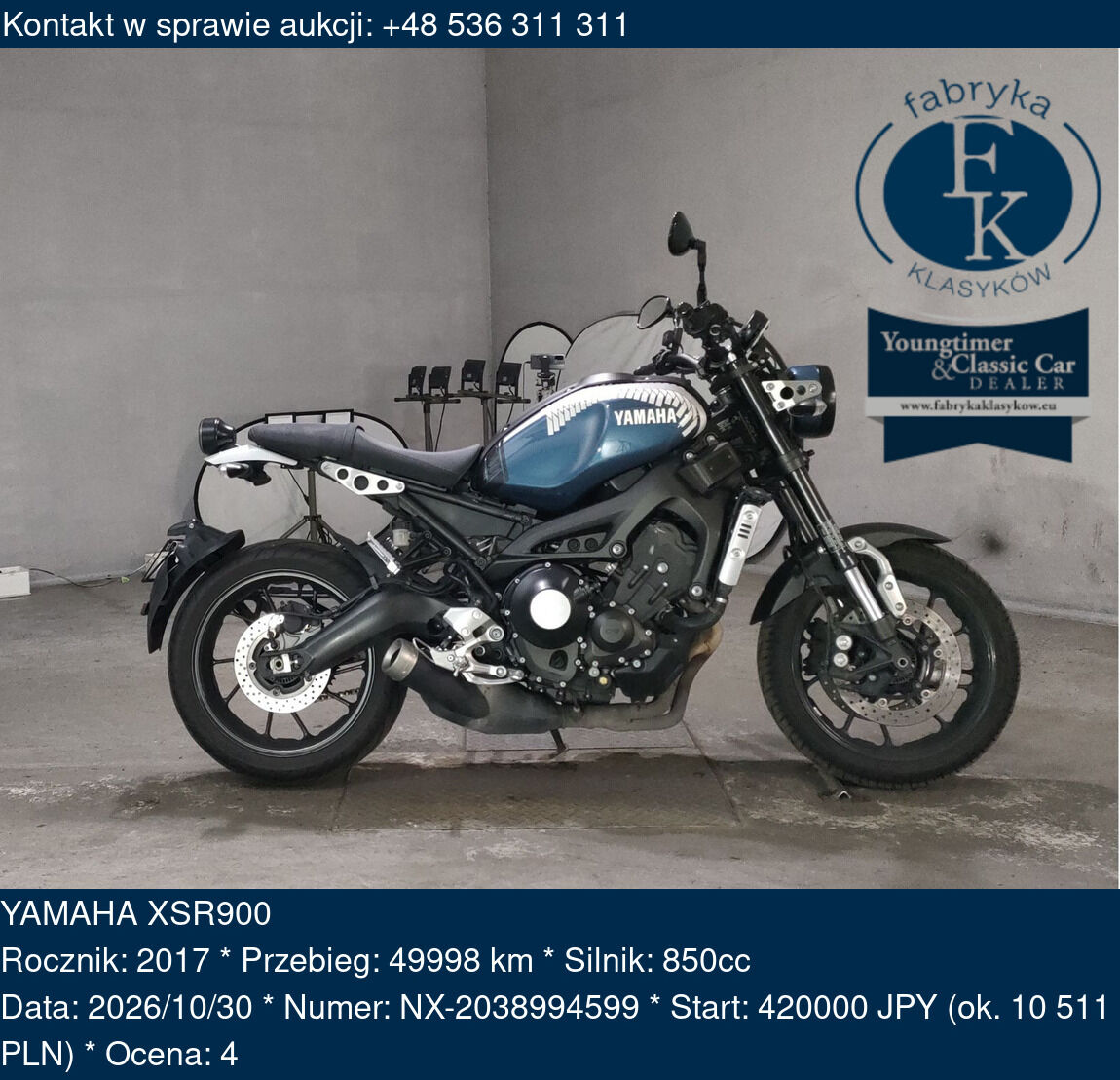 YAMAHA XSR900 2017 - zdjęcie 2