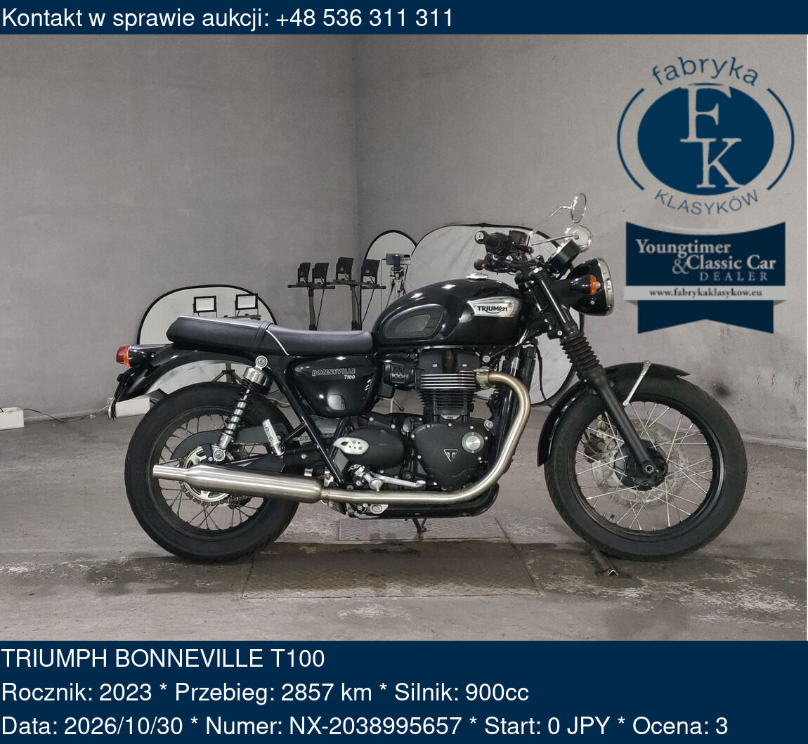 TRIUMPH BONNEVILLE T100 2023 - zdjęcie 2