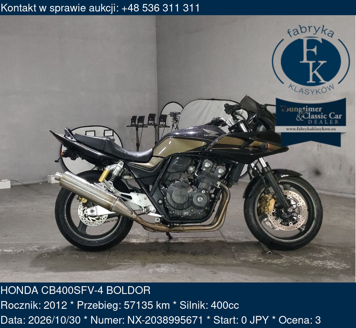 HONDA CB400SFV-4 BOLDOR 2012 - zdjęcie 2