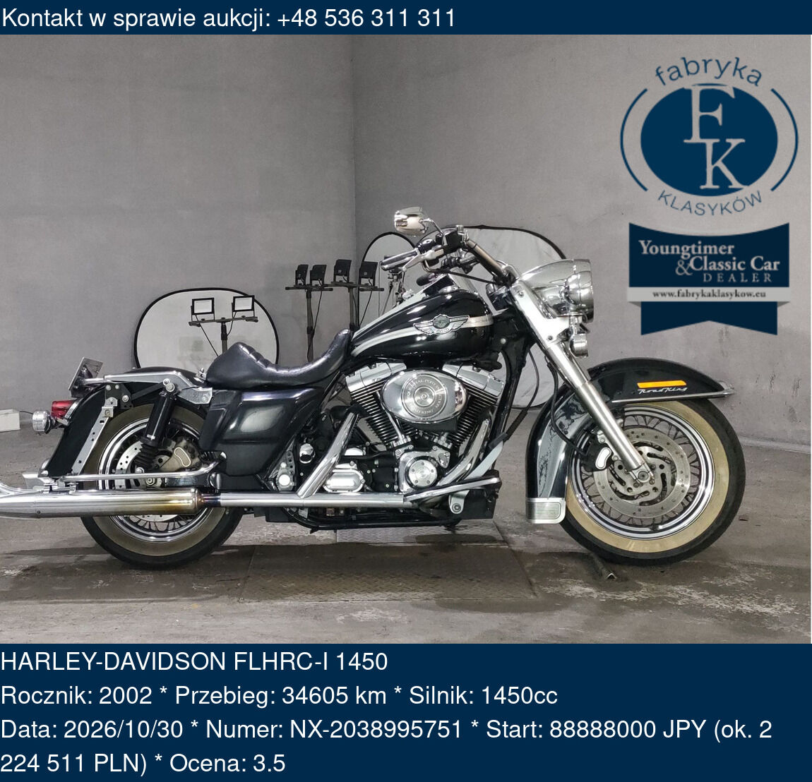 HARLEY-DAVIDSON FLHRC-I 1450 2002 - zdjęcie 2