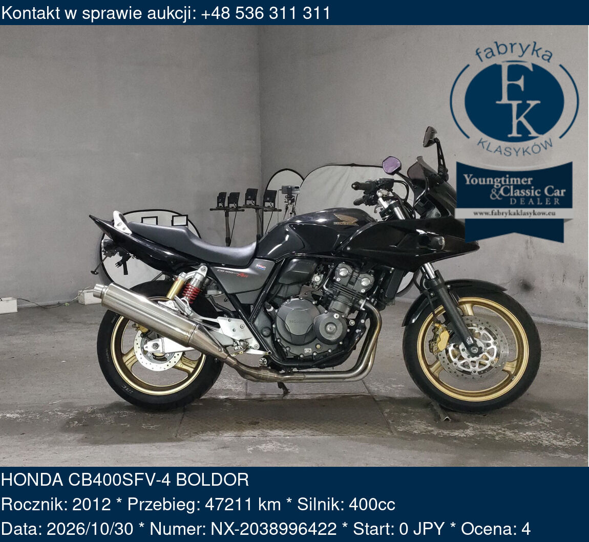 HONDA CB400SFV-4 BOLDOR 2012 - zdjęcie 2