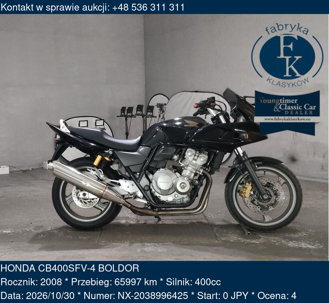HONDA CB400SFV-4 BOLDOR 2008 - zdjęcie 2