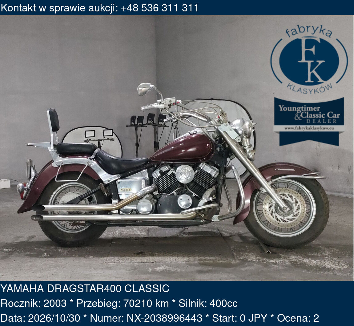 YAMAHA DRAGSTAR400 CLASSIC 2003 - zdjęcie 2