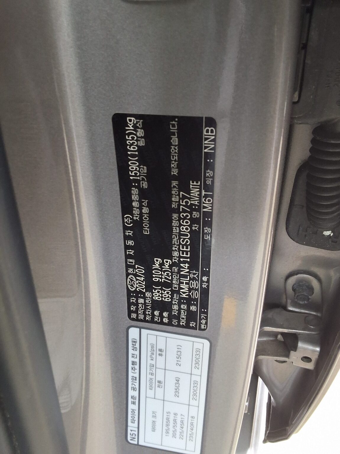 HYUNDAI THE NEW AVANTE (CN7) GASOLINE 1.6 MODERN 2025 - zdjęcie 17