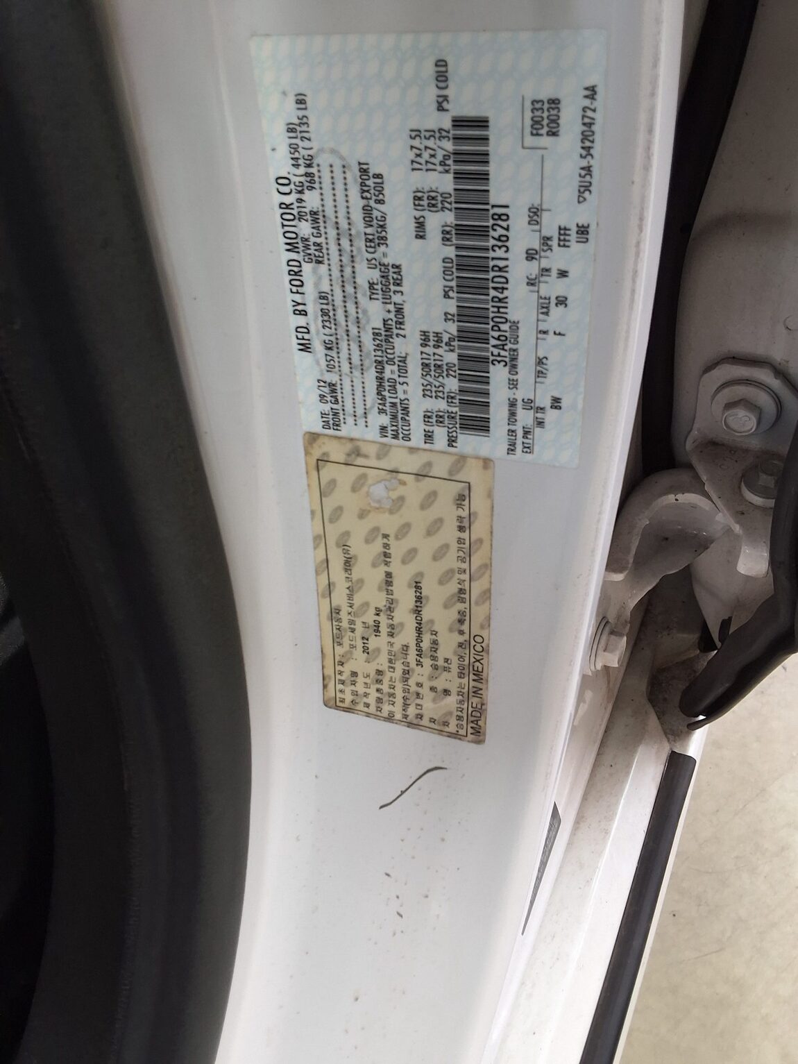 FORD FUSION (2ND GEN) 1.6 ECOBOOST SE 2013 - zdjęcie 17